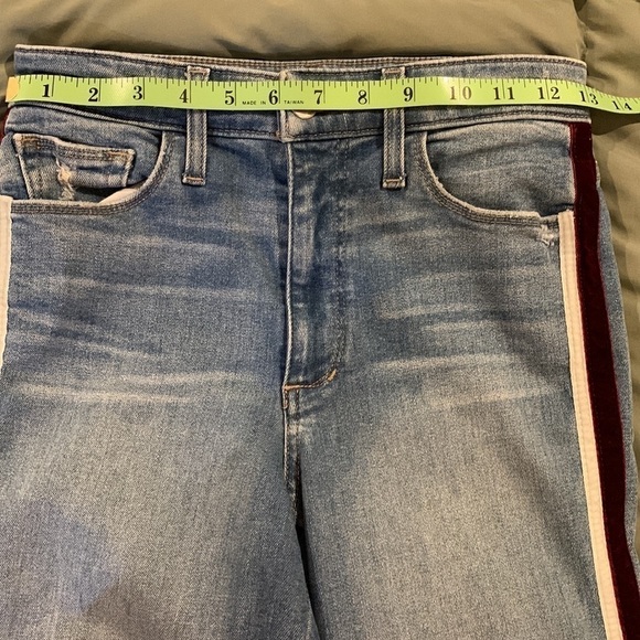 Joe’s High Rise Skinny Ankle. Style: “The Charlie”. Maroon&White Side Stripe/W25 - Picture 6 of 11